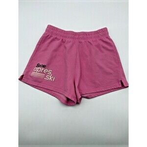 PacSun Shorts Girls Small Pink Cotton Retro Y2K Barbiecore Apres Ski Graphic